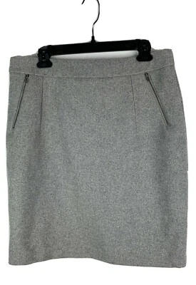 NUEVO CON ETIQUETAS De Collection Mujeres Talla L Minifalda L Lápiz Gris Mezcla Lana Academia Preppy Foto 1 de 4