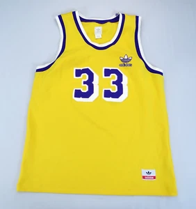 Vintage Adidas Lakers Trikot Kareem Abdul-Jabbar #33 Gr. M gelb Retro Trefoil - Bild 1 von 11