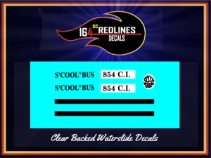 1/64 Redline 'S'Cool Bus' Replica Decal SCR-0507 - Picture 1 of 3