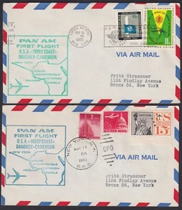 CAMEROON: (18351) USA FIRST FLIGHT CANCEL/FFC COVERS 1965 - Picture 1 of 2