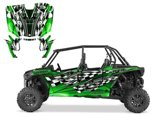 2019-22 Polaris RZR 4 XP Turbo S Grafik Wrap Aufkleber Kit 24mil Vinyl #2500 grün - Bild 1 von 9
