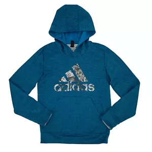 Adidas Training Hoodie Womens XS Extra Small Teal Moisture Wicking w/ Thumbholes - Picture 1 of 9
