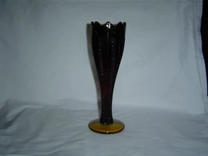  Duncan Miller #42 [Mardis Gras] Amber Vase - Picture 1 of 1