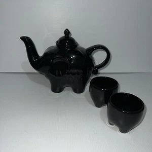 Elephant Teapot 23x17x12cm 2 Cups 6.5x6cm Great Condition - Foto 1 di 8