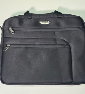Samsonite 1910 Black Document Bag Briefcase Organizer Multi-Pocket New - Imagen 1 de 4