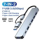 7 in 1 USB C Hub with USB 3.0 USB 2.0 Ports for MacBook Pro Air and More Devices