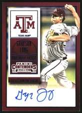2015 Panini Contenders Prospect Ticket Autographs Blue Foil #49 Grayson Long