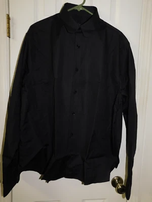Camisa Louis Vuitton Uniformes Ls Abotonada Negra Algodón Para Hombre Talla 42 Foto 1 de 4