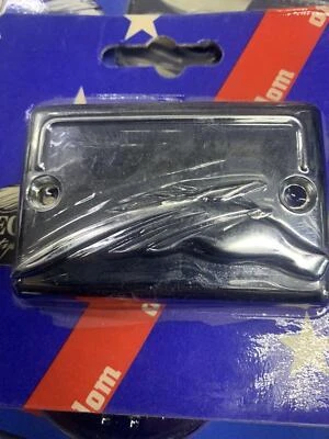 YAMAHA VIRAGO XV750 XV1100 Chrome Master Cylinder Reservoir Top Cover Renegade - Image 1 of 2