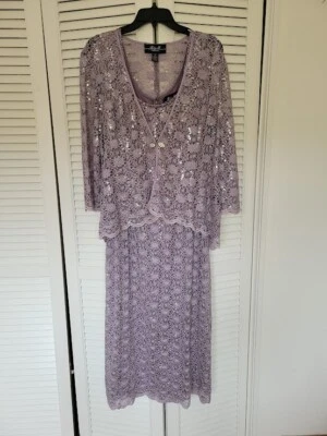 Maxi vestido de novia madre de novia/novio con chaqueta, talla 16 Foto 1 de 4