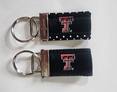 New Texas Tech Keychain Gift Him Her Set Official NCAA licensed black red polka - Image 1 of 4