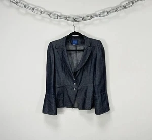 Vintage Kenzo Jeans Avant Garde Blue/Gray Rare Denim Blazer Jacket FR38 - Picture 1 of 15