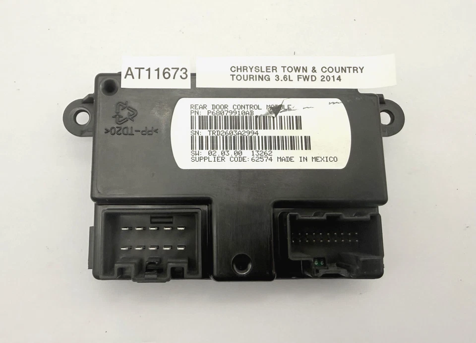 Unidad de módulo de computadora de control de puerta corredera trasera Chrysler Town & Country OEM 08-16 Foto 1 de 4