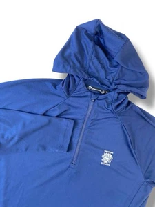 WHISTLING STRAIGHTS x LEVELWEAR Mens Hooded Performance 1/4 Zip Medium Golf Blue - Picture 1 of 13