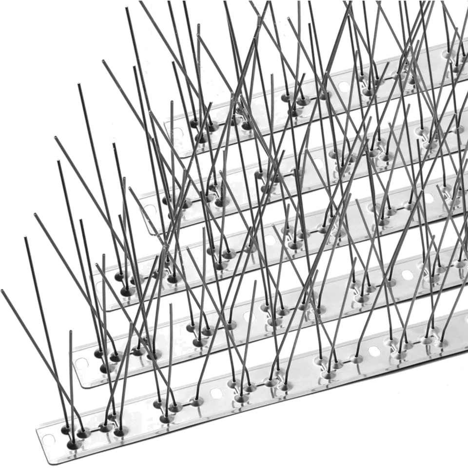 Bird Spikes Stainless Steel Repellent Fence Pigeon Crows Woodpeckers 10ft Offo