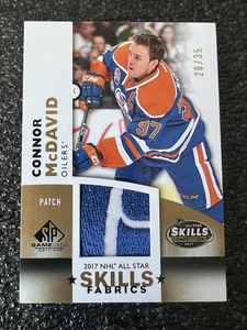 2017-18 UD SP Game Used AS-CM Connor McDavid All-Star Skill GU Jersey Patch #/35 - Picture 1 of 4