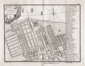 Jakarta Batavia Indonesia Indonesien Plan engraving Kupferstich Andrews 1770 - Bild 1 von 1