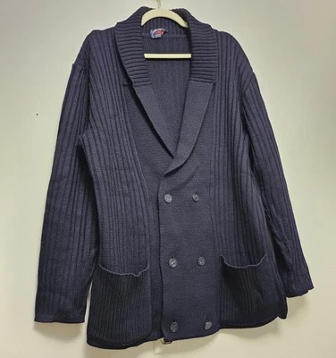 Paul & Shark Yachting Men's Navy Blue Double-Breasted Cardigan Wool Italy Sz L - Image 1 of 4