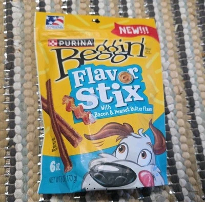 Purina Beggin Bacon & Peanut Butter Flavored Flavor Stix 6 oz - Image 1 of 3