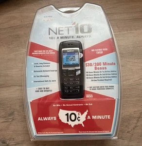 NEW Net10 Nokia 1600 Prepaid Cell Phone SSO - 10¢/Min - No Contract - Sealed - Picture 1 of 5
