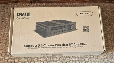 Pyle Compact 5.1-Channel Bluetooth Amplifier-Built-in Wireless Music Streaming - Image 1 of 4