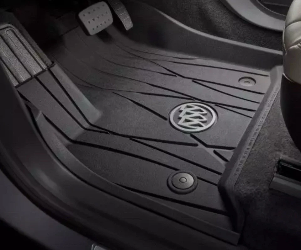 New GM 1st Row All-Weather Floor Liners in Ebony with Buick Logo '18-'24 Enclave - Image 1 of 1