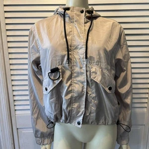 Chaqueta utilitaria New Look para mujer L beige negra cortavientos con capucha - Imagen 1 de 15