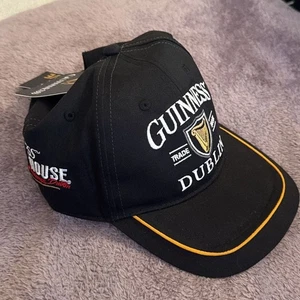 Guinness Black Baseball Cap Embroidered Adjustable Hat - Picture 1 of 4