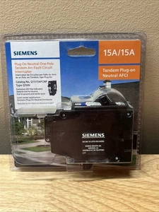 Siemens Q1515AFCNP 15 Amp 120-Volt 1-Pole Tandem AFCI Type QTAN Circuit Breaker - Picture 1 of 7
