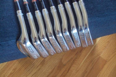 Lefty Ben Hogan Edge Forged irons 3-E,SW Apex 4 stiff steel std length. - Image 1 of 4