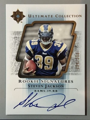 Steven Jackson Rookie Auto 2004 Upper Deck Ultimate Collection /250 On Card Rams - Image 1 of 2