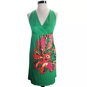 INC I.N.C emerald green empire waist fit & flare summer dress, S M - Picture 1 of 2