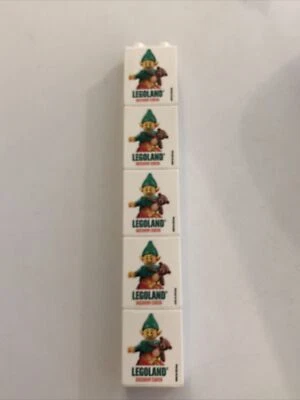 LOT of 5 Legoland Discovery Center LEGO Factory White Brick Souvenir (2016) - Image 1 of 2