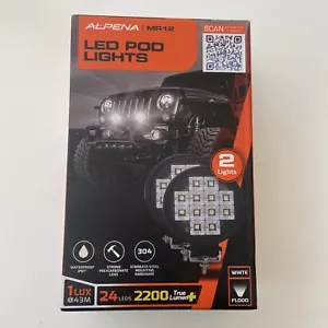 Alpena TrekTec LED Pod MR12, Confezione da 2, 12V-24V, Modello 72008 Nuovo 2200 Lumen - Foto 1 di 14