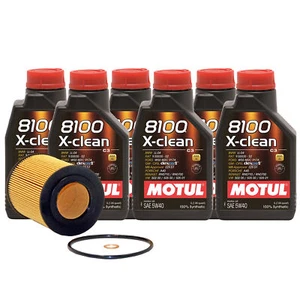 6L Motul 8100 X-CLEAN 5W40 Wix Filter Motor Oil Change Kit API SN - Picture 1 of 1