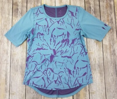 Kerrits Equestrian Horse Riding Shirt Womens Size M Blue Purple Short Sleeves - Image 1 of 4