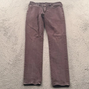 Abercrombie & Fitch Jeans Mens 32x34 Purple Langdon Slim Fit Stretch Denim - Picture 1 of 11