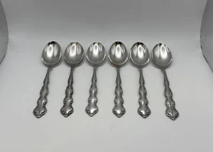 Set of 6 Oneida Deluxe Stainless Steel MOZART Place Soup Spoons - Picture 1 of 4