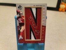 JOE MONTANA 2007 SP AUTHENTIC BY THE LETTER N PATCH AUTOGRAPH AUTO /15 T8743