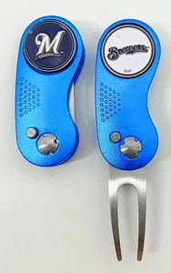 GOLF SWITCHBLADE Milwaukee Brewers DIVOT REPAIR TOOL + Ballmarker blau - Bild 1 von 1
