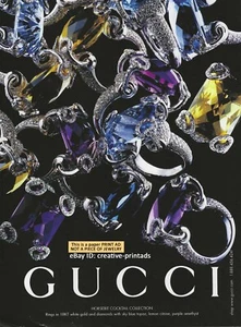 GUCCI Joyería de Lujo 1-PÁGINA IMPRESIÓN ANUNCIO 2006 Horsebit colección cóctel ANILLOS - Imagen 1 de 1