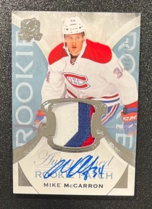 2015-16 Upper Deck The Cup Rookie Autograph Patch 173/249 #128 Mike McCarron RC
