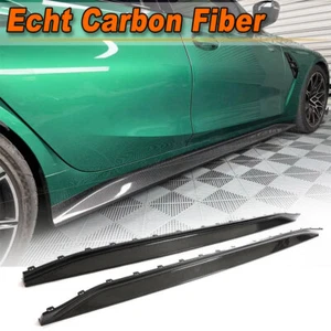 Umbrales laterales de carbono Side Skirts umbral enfoque para BMW Serie 3 G80 M3 2021-2024 - Imagen 1 de 12
