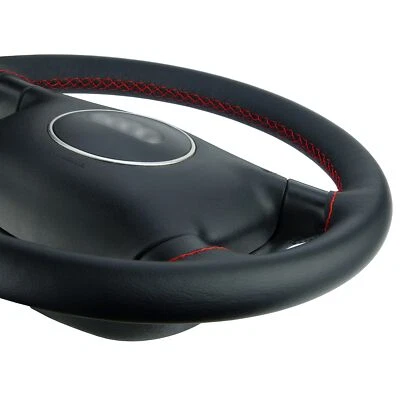 Lenkradhülle Lenkradbezug Echtleder Bezug passend VW Passat 3B B5 3BG Naht rot - Bild 1 von 4