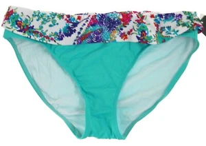 Nuevo Braguita de Bikini LAUREN Ralph Lauren Aqua Turquesa Paisley Natación, Talla 16 - Imagen 1 de 2