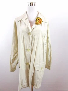 Chaqueta Abrigo Mujer Diseñador Italiano De Colección Años 80 Beige Grande Ligera BD13 - Imagen 1 de 12