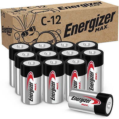 MAX C Batteries (12 Pack), C Cell Alkaline Ba...