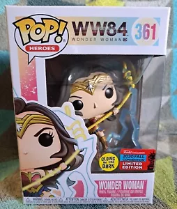 Wonder Woman Glow Pop 361 - Funko Pop! Vinyl - 2020 Fall Convention + Protector - Picture 1 of 10