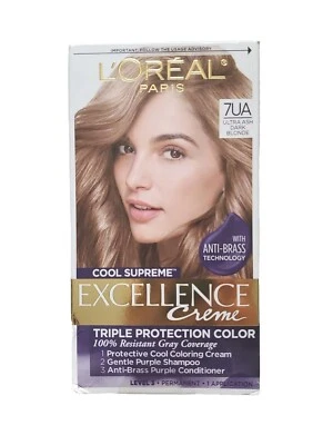 L'oreal Excellence Crema Cool Supreme Color de Cabello Tinte 7UA Ultra Ceniza Rubio Oscuro Foto 1 de 4