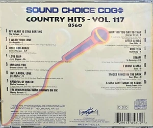 SC8560 COUNTRY HITS     NEW IN PLASTIC  SOUND CHOICE KARAOKE LOT VA - Picture 1 of 1